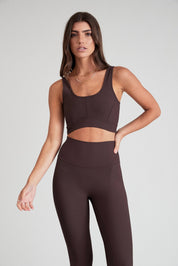 Eco Rib Contour Sports Bra (Espresso) - All Fenix