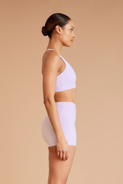 Eco Rib Cross Back Sports Bra (Lilac) - All Fenix