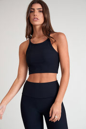 Eco Rib Strap Racer Crop (Black) - All Fenix