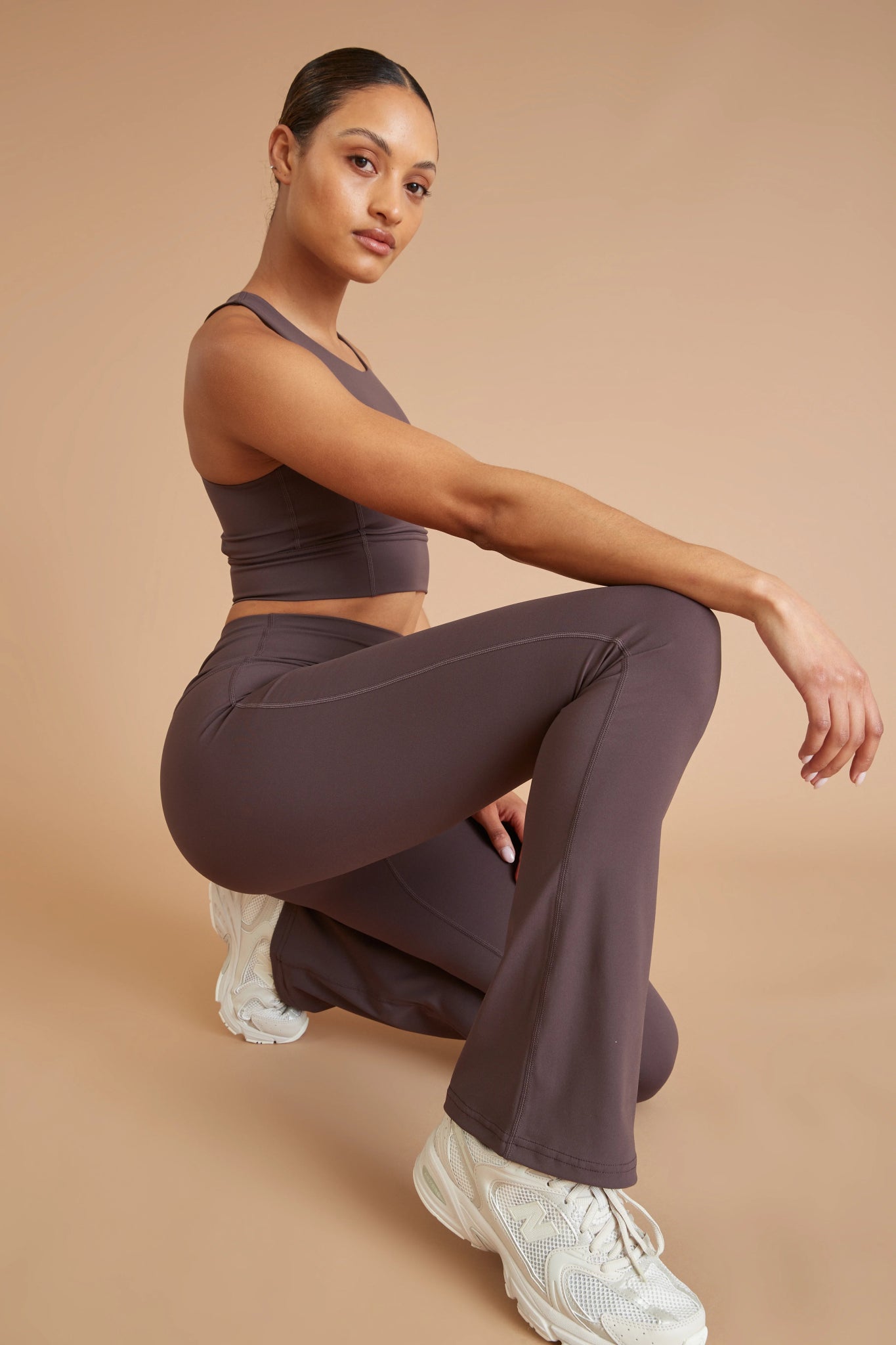 APEXFWDT Women Soft Seamless Flared Leggings Tummy Control Yoga